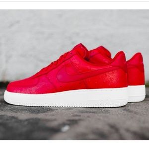 Nike Air Force One Ostrich Skin Red and White